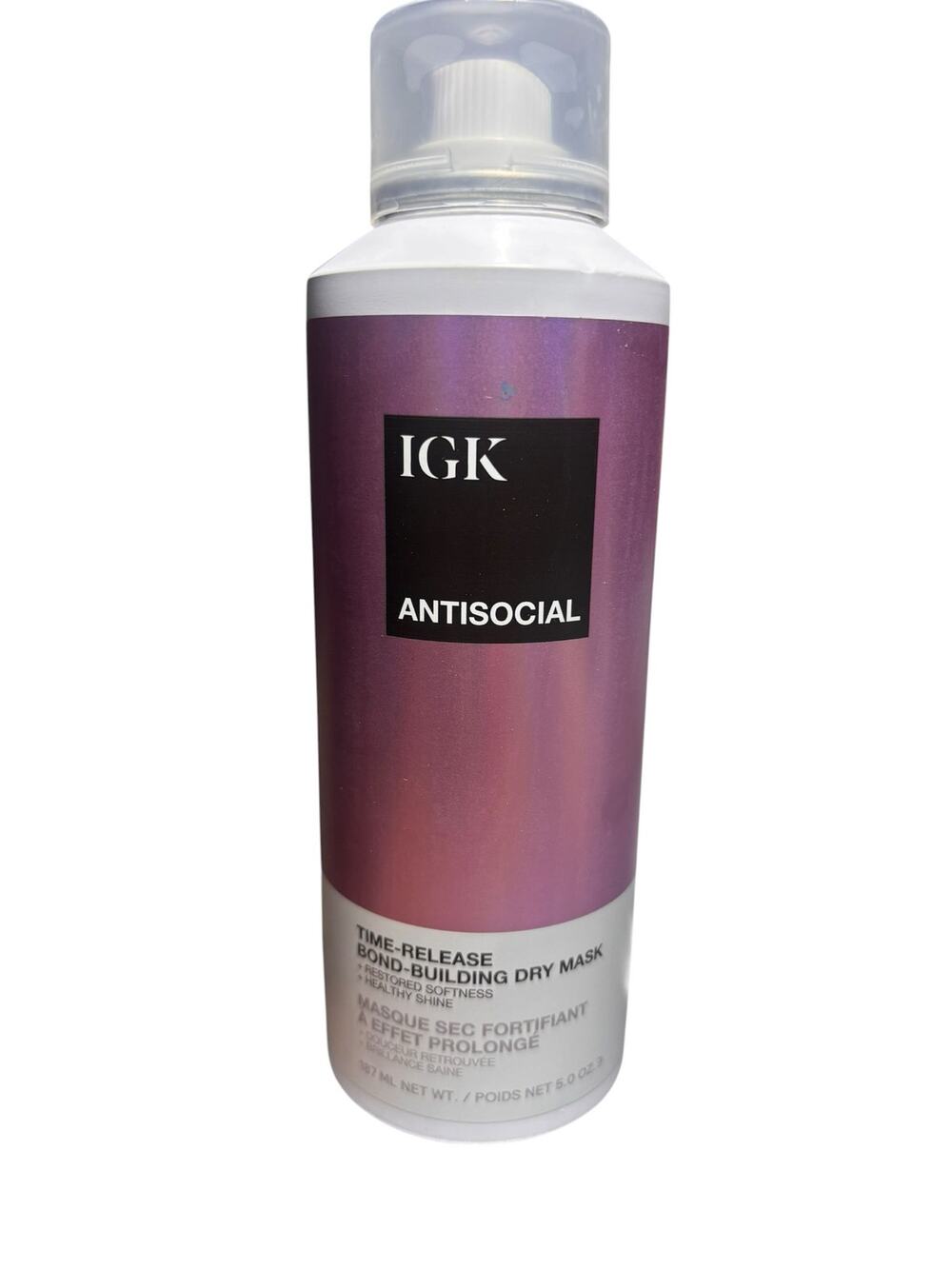 IGK Antisocial Bond‑Building Dry Hair Mask – Strengthen & Repair – 6.3 oz